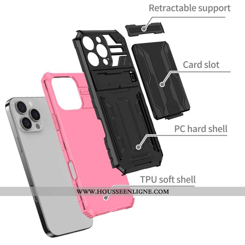 Coque iPhone 16 Pro Max Porte-Cartes et Support Intégrés