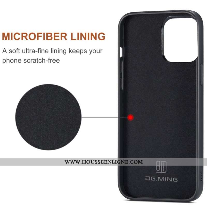 Coque iPhone 16 Pro Max Portefeuille Détachable DG.MING