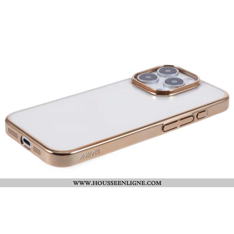 Coque iPhone 16 Pro Max Rebord Effet Métal X-LEVEL