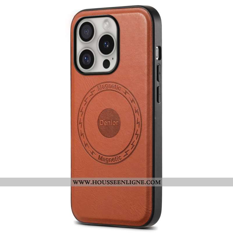 Coque iPhone 16 Pro Max Simili Cuir Magnétique DENIOR