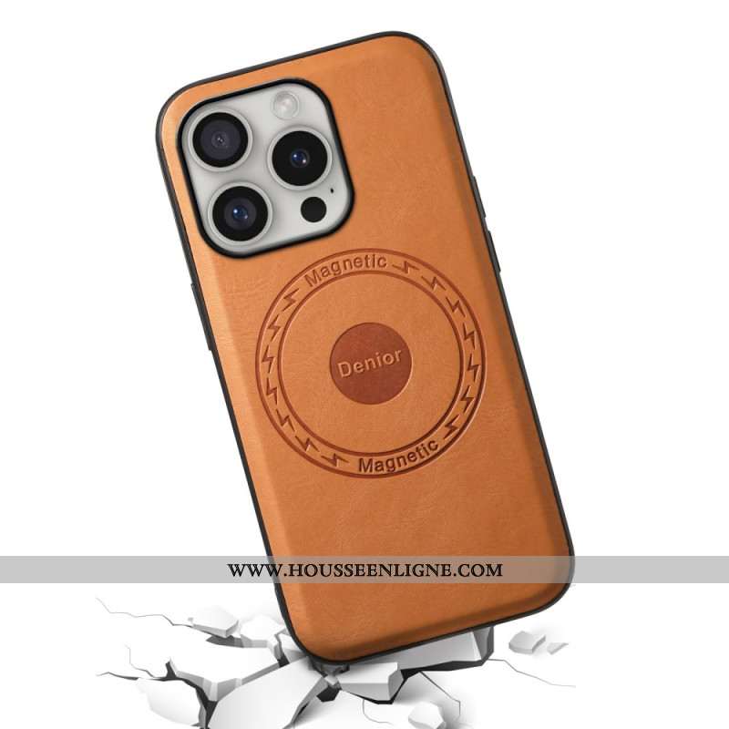 Coque iPhone 16 Pro Max Simili Cuir Magnétique DENIOR