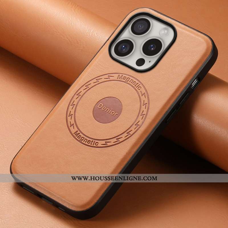 Coque iPhone 16 Pro Max Simili Cuir Magnétique DENIOR