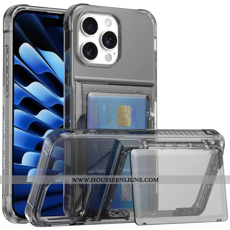 Coque iPhone 16 Pro Max Transparente Porte-Cartes et Support