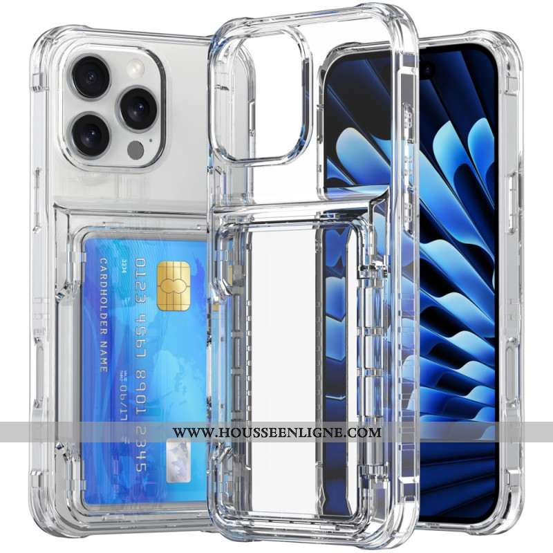 Coque iPhone 16 Pro Max Transparente Porte-Cartes et Support