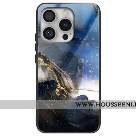 Coque iPhone 16 Pro Max Verre Trempé Aigle Noir Bleu