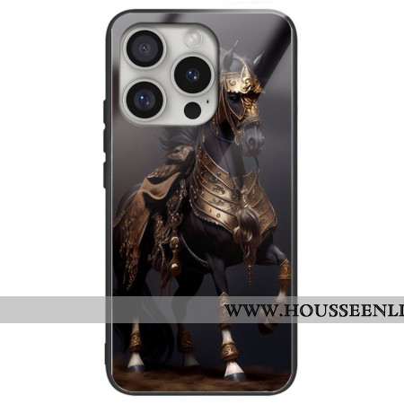 Coque iPhone 16 Pro Max Verre Trempé Cheval Masqué