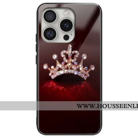 Coque iPhone 16 Pro Max Verre Trempé Couronne en Diamants