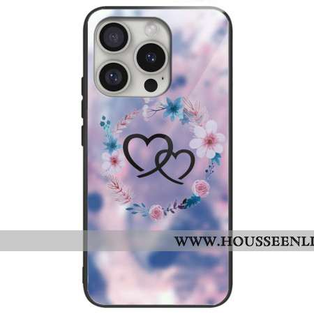 Coque iPhone 16 Pro Max Verre Trempé Cœur à Cœur