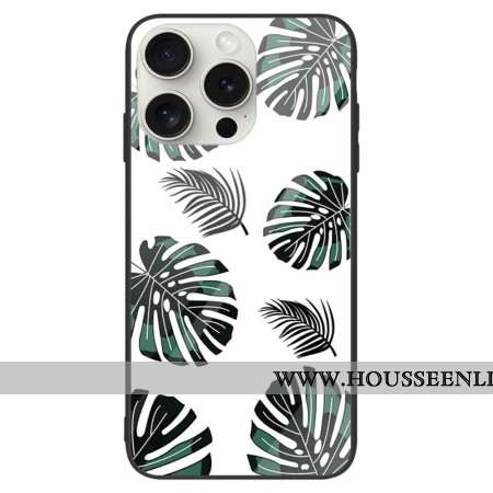 Coque iPhone 16 Pro Max Verre Trempé Feuilles