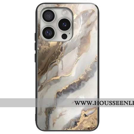 Coque iPhone 16 Pro Max Verre Trempé Marbre Alchimique