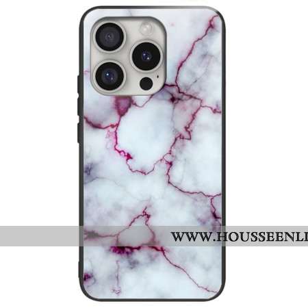 Coque iPhone 16 Pro Max Verre Trempé Marbre Violet