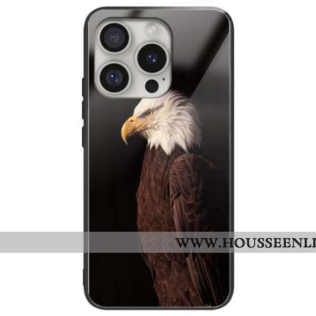 Coque iPhone 16 Pro Max Verre Trempé Motif d'Aigle Imprimé