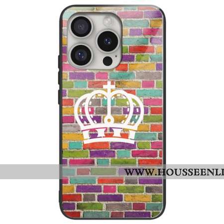 Coque iPhone 16 Pro Max Verre Trempé Mur Coloré