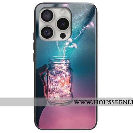 Coque iPhone 16 Pro Max Verre Trempé Méduse en Bouteille