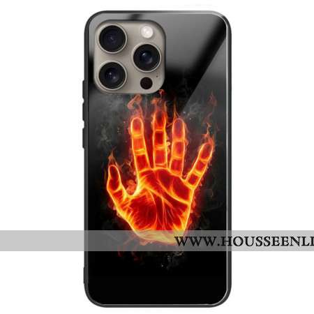 Coque iPhone 16 Pro Max Verre Trempé Paume de Feu