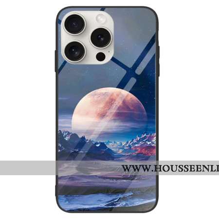 Coque iPhone 16 Pro Max Verre Trempé Planète Blanche