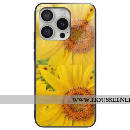 Coque iPhone 16 Pro Max Verre Trempé Tournesol