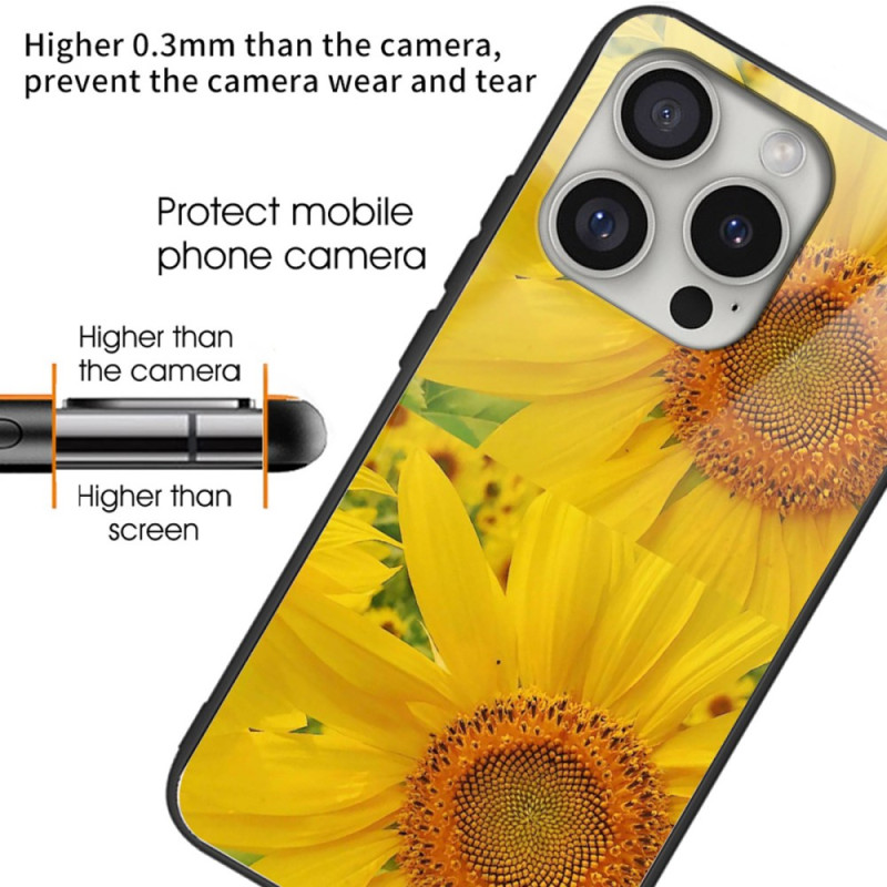 Coque iPhone 16 Pro Max Verre Trempé Tournesol