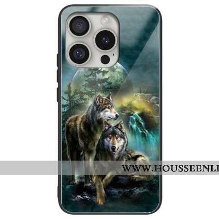 Coque iPhone 16 Pro Max Verre Trempé loups