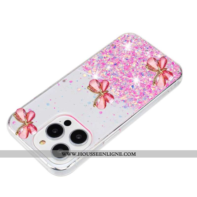 Coque iPhone 16 Pro Papillons Lumineux