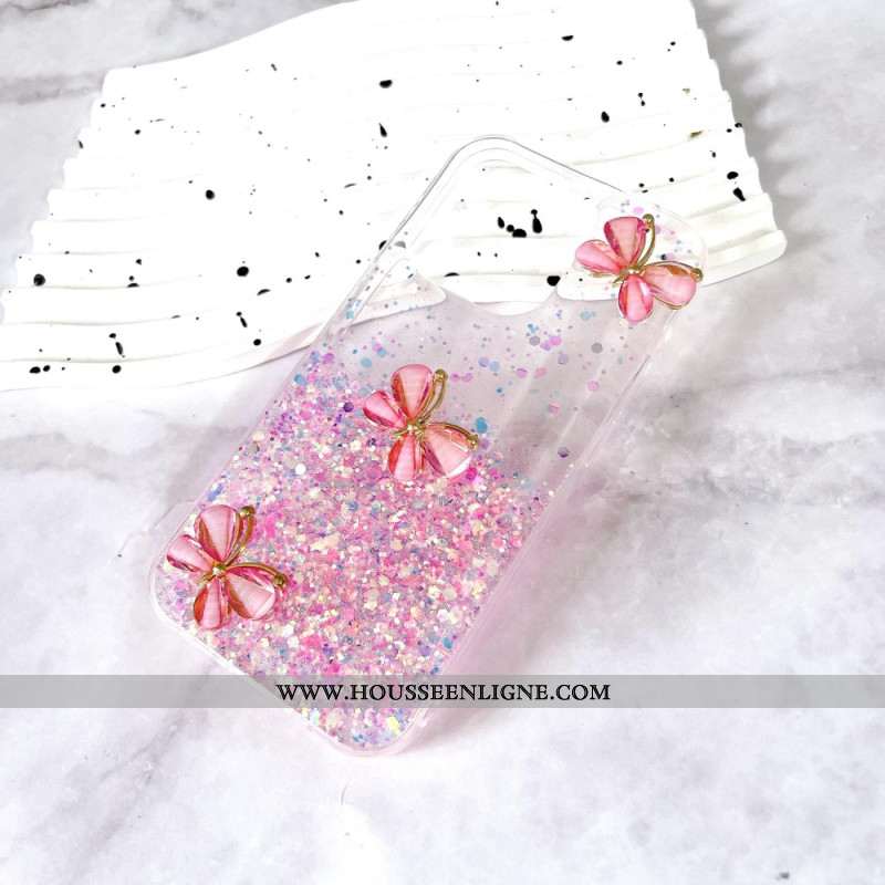 Coque iPhone 16 Pro Papillons Lumineux