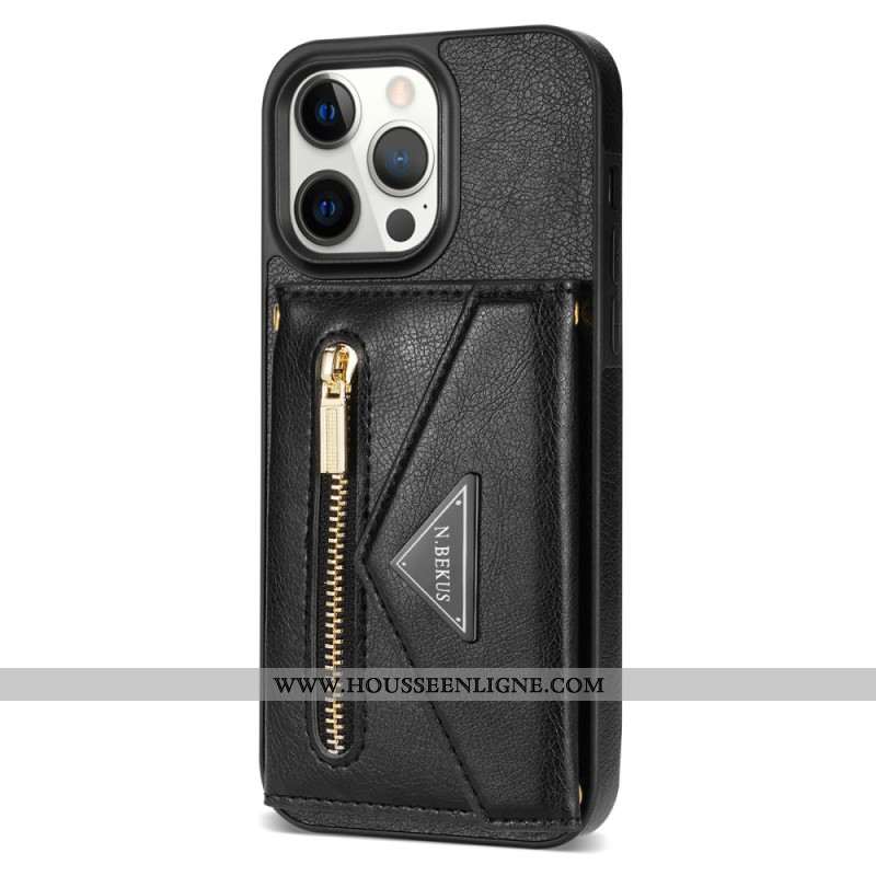 Coque iPhone 16 Pro Portefeuille et Bandoulière N.BEKUS