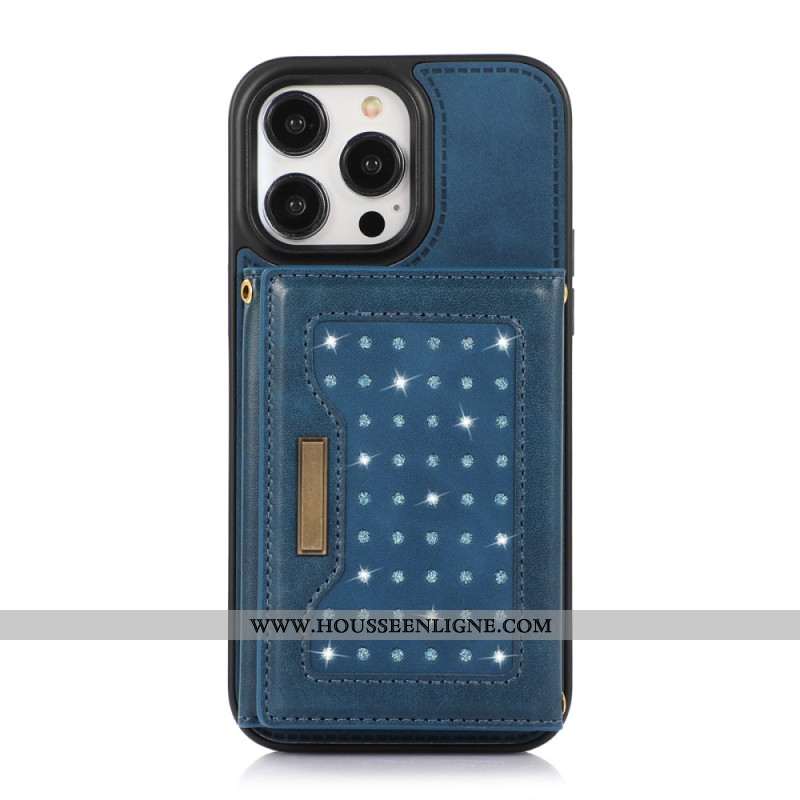 Coque iPhone 16 Pro Portefeuille et Technologie de Blocage RFID