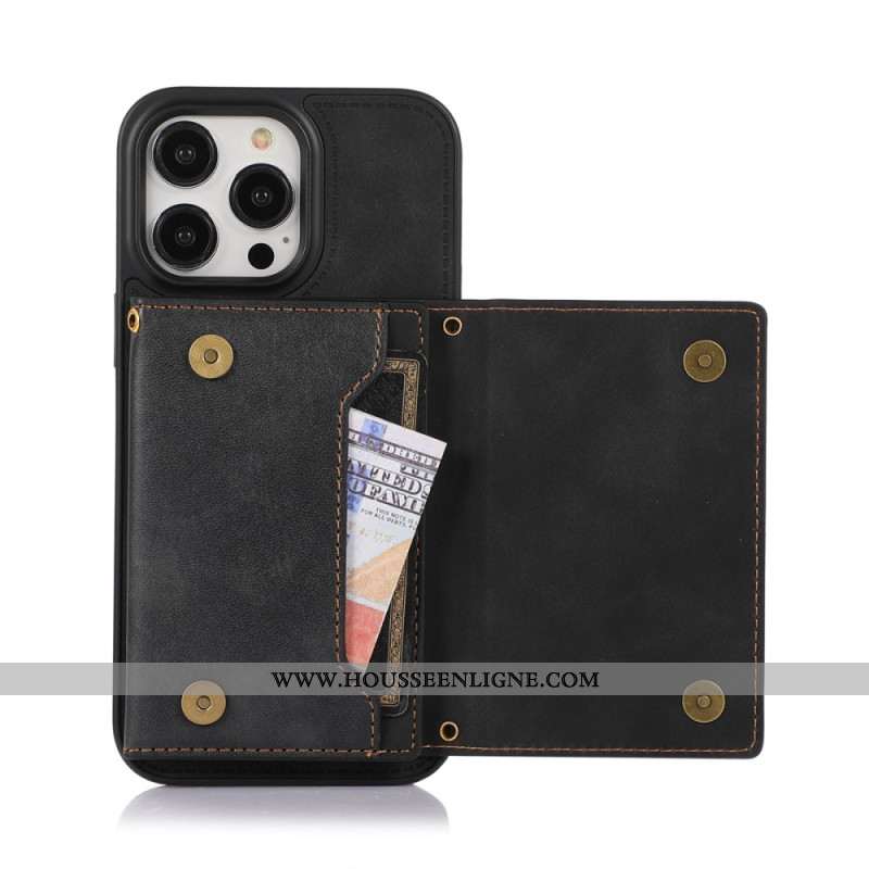 Coque iPhone 16 Pro Portefeuille et Technologie de Blocage RFID