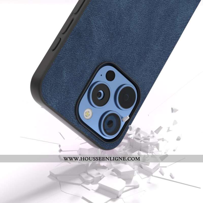 Coque iPhone 16 Pro Style Cuir Rétro