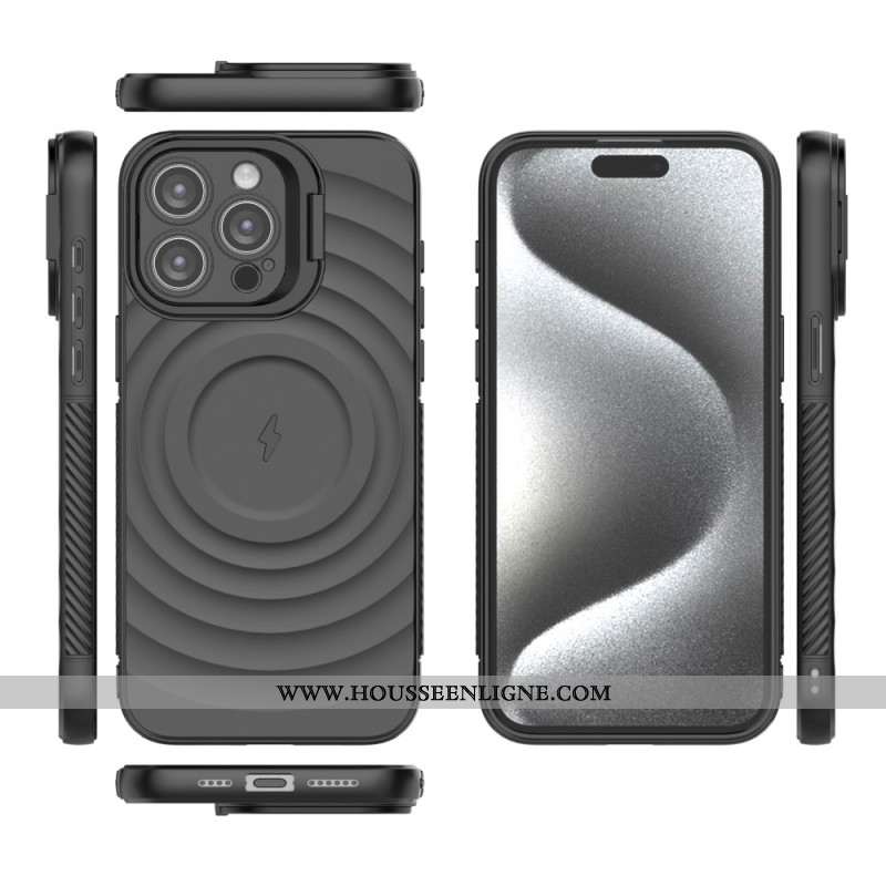 Coque iPhone 16 Pro Texture Ondulée Magnétique