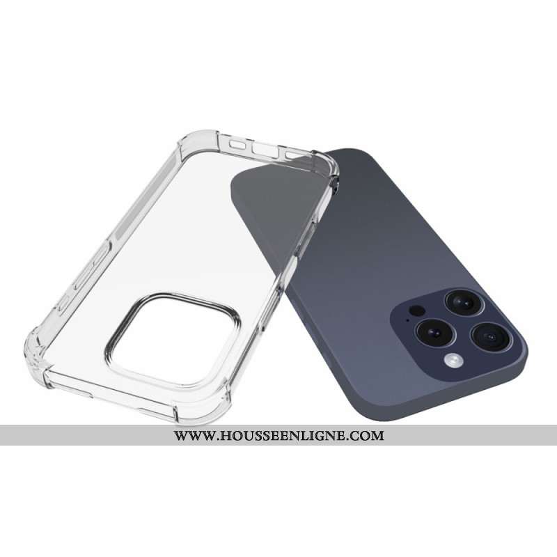 Coque iPhone 16 Pro Transparente Coins Renforcés Antidérapante