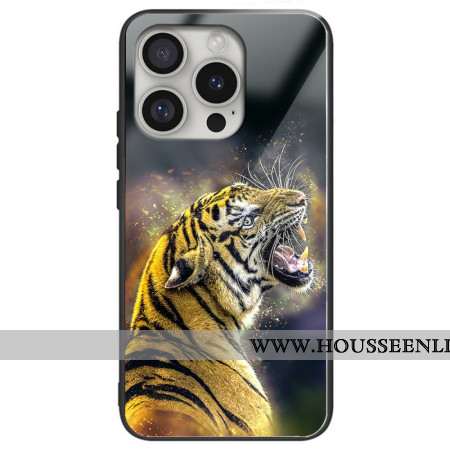 Coque iPhone 16 Pro Verre Trempé Tigre Rugissant