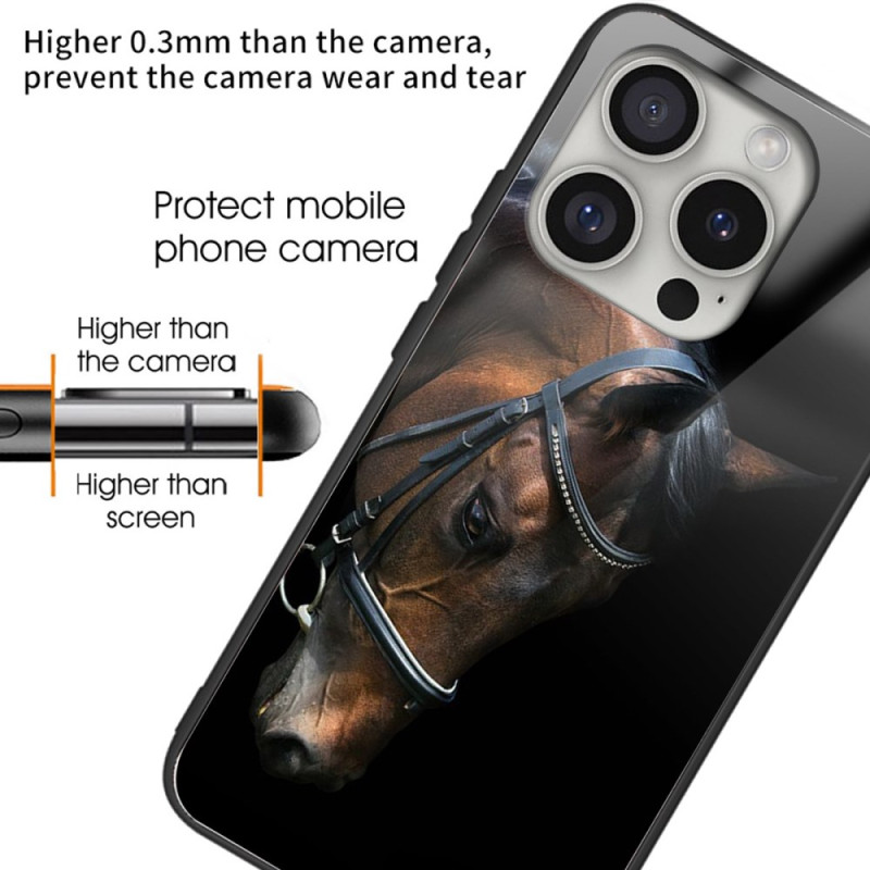 Coque iPhone 16 Pro Verre Trempé Tête de Cheval