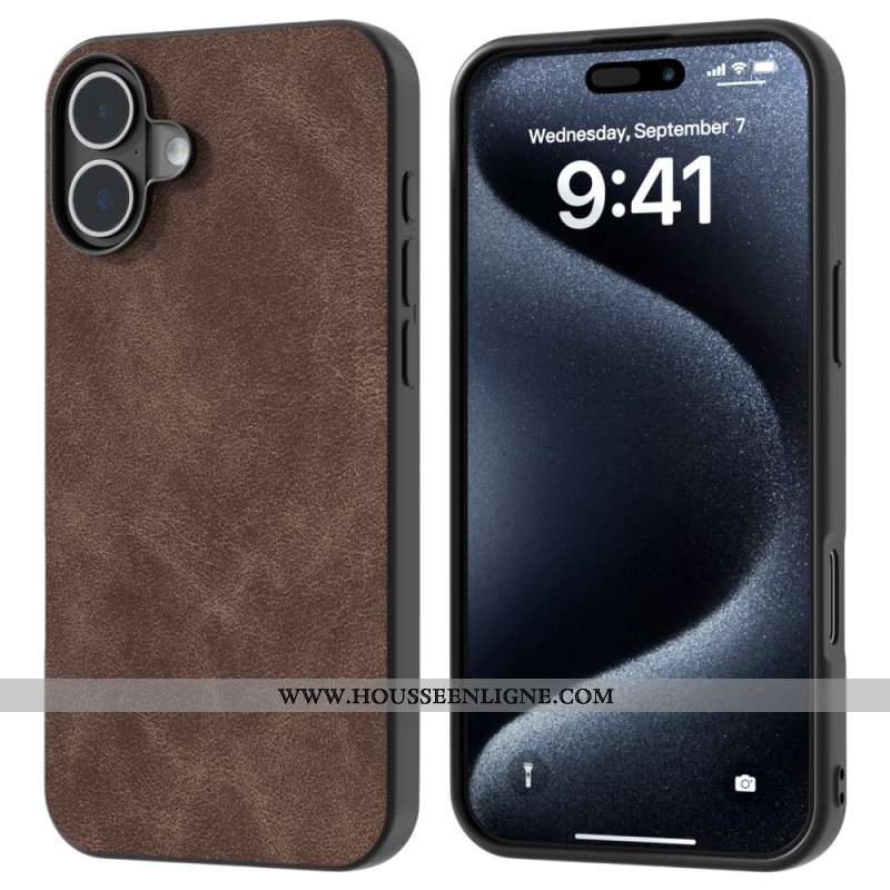 Coque iPhone 16 Simili Cuir