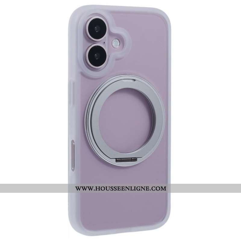 Coque iPhone 16 Support Intégré et Porte-Anneau Rotatif