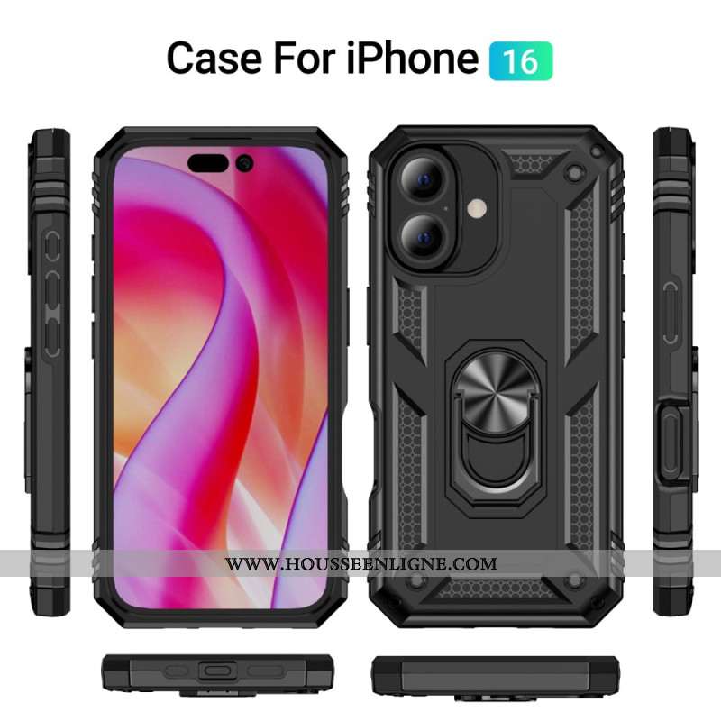 Coque iPhone 16 Support Rotatif Intégré