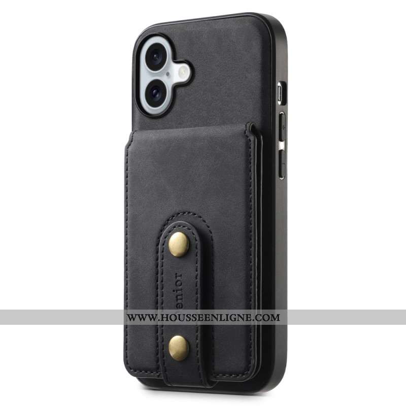 Coque iPhone 16 Support et Porte-Cartes Détachable DENIOR