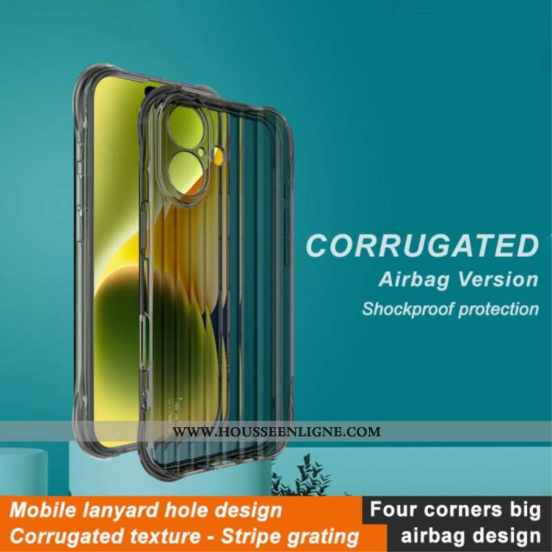 Coque iPhone 16 Texture Ondulée et Protection Airbag IMAK