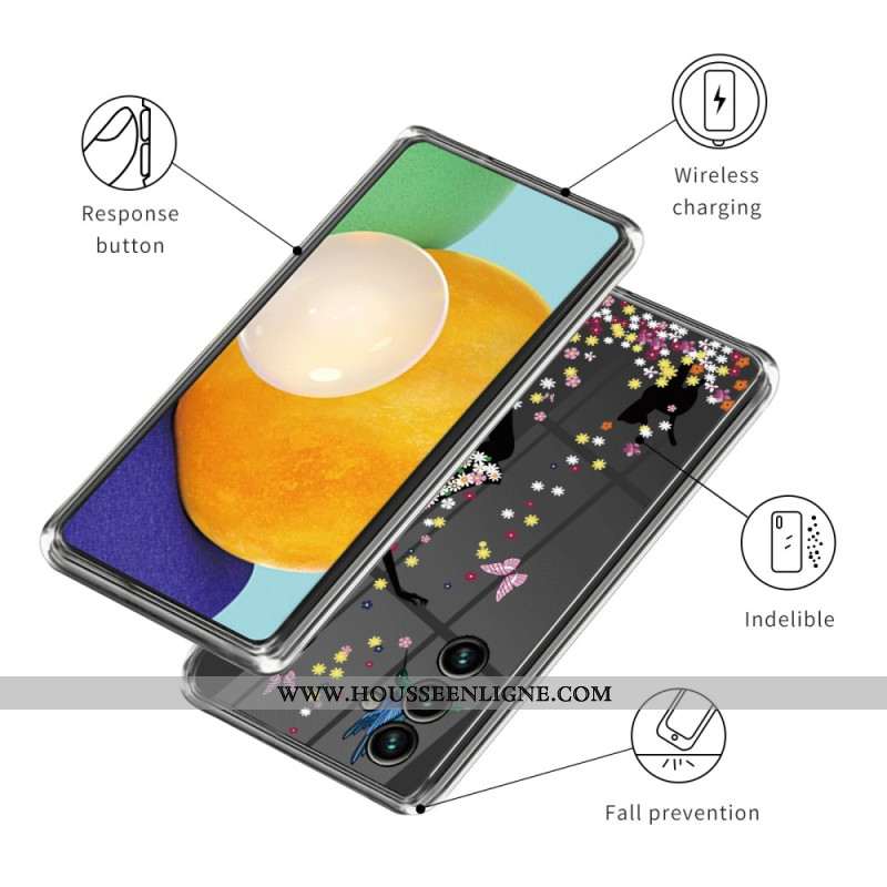 Coque pour Samsung Galaxy A55 5G avec motif imprimé - Fée des Fleurs