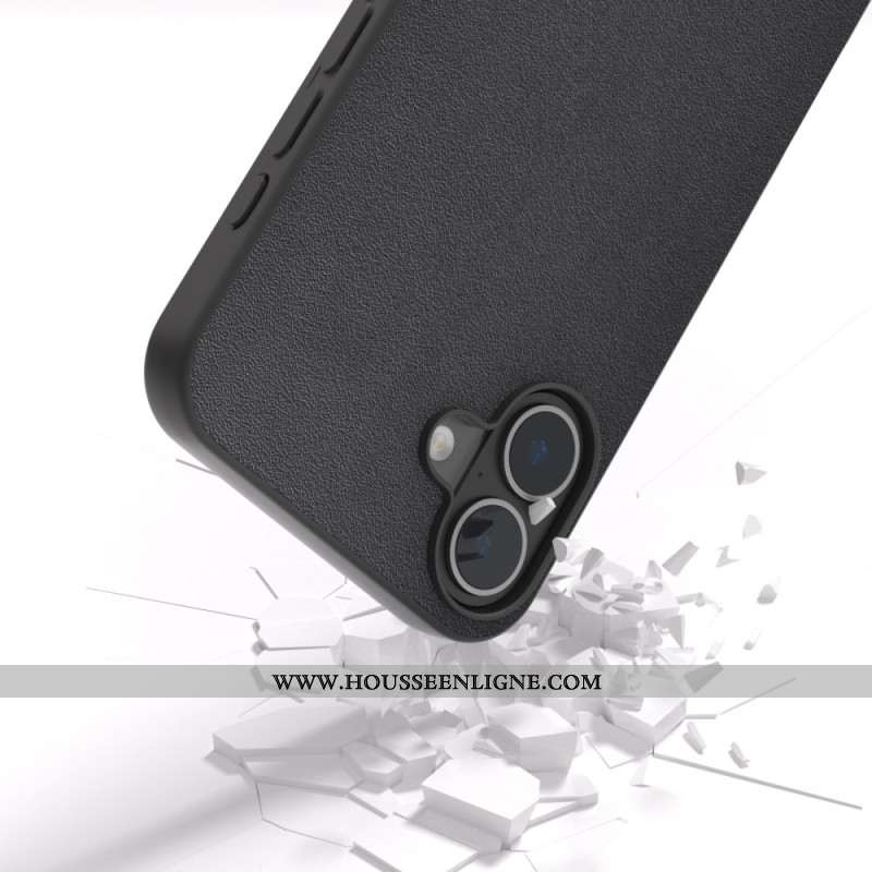 Coque pour iPhone 16 Plus Simili Cuir ABEEL