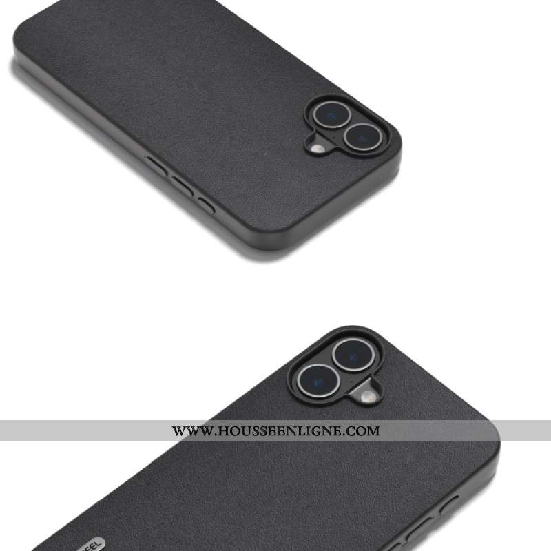 Coque pour iPhone 16 Plus Simili Cuir ABEEL