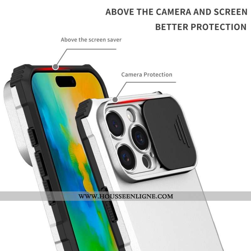 Coque pour iPhone 16 Pro Max avec curseur de caméra et support