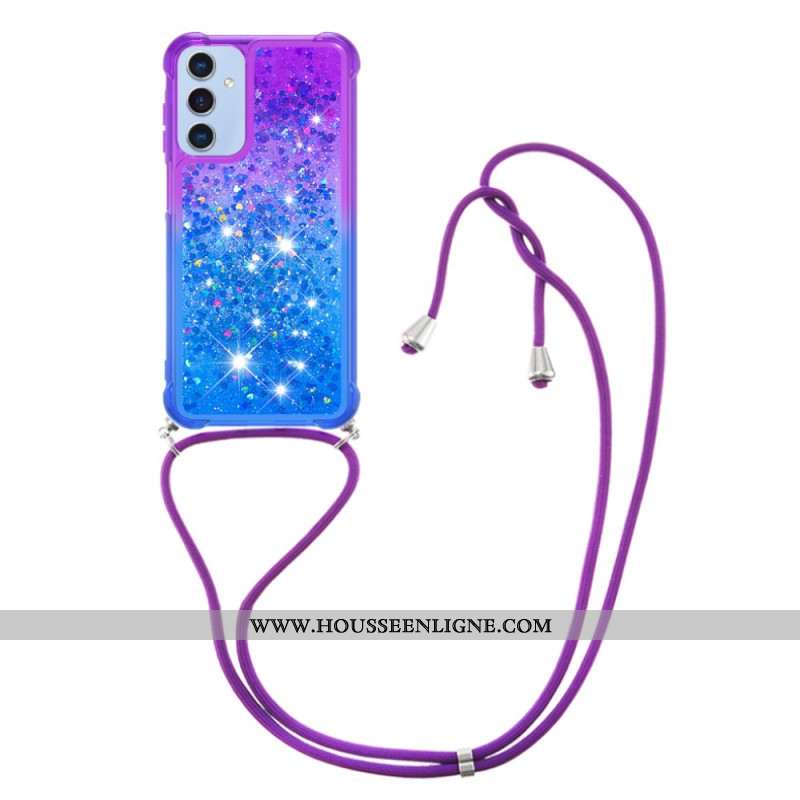 Coque à Cordon Samsung Galaxy A15 5G Dégradé Paillettes