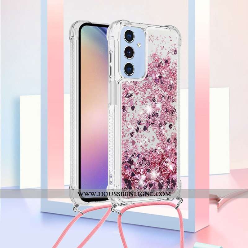 Coque à Cordon Samsung Galaxy A15 5G Paillettes