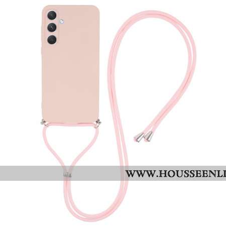 Coque à Cordon Samsung Galaxy A55 5G Rose