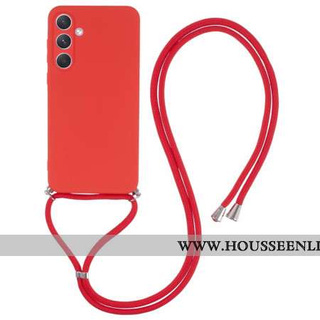 Coque à Cordon Samsung Galaxy A55 5G Rouge