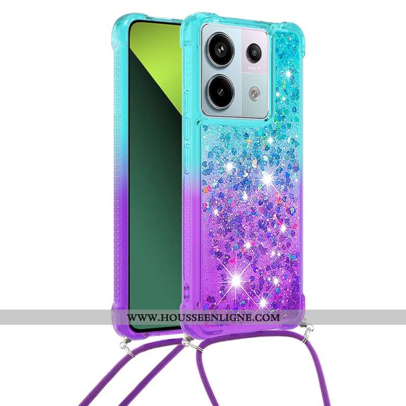 Coque à Cordon Xiaomi Redmi Note 13 Pro 5G / Poco X6 5G Dégradé Paillettes