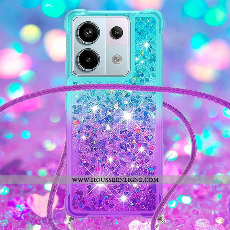 Coque à Cordon Xiaomi Redmi Note 13 Pro 5G / Poco X6 5G Dégradé Paillettes