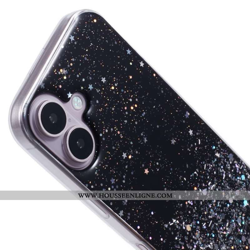 Coque à Cordon iPhone 16 Plus Paillettes