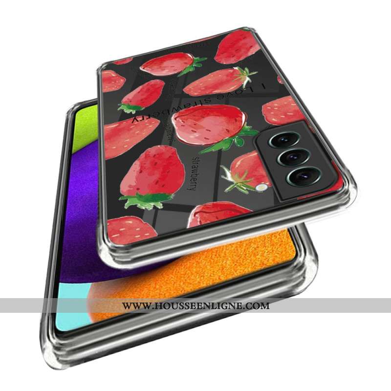 Coque à motif pour Samsung Galaxy S24 Plus Fraises